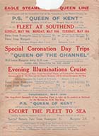 Eagle Steamers and Queen Line Sailings from Margate and Ramsgate. Coronation May 1937 | Margate History
